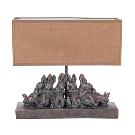 Hello Honey® 13" Rabbit Table Lamp with Rectangle Linen Shade